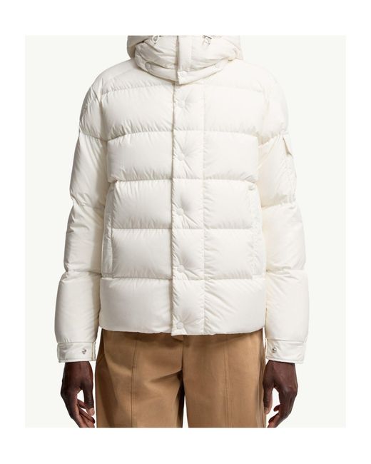 Moncler Gray Maya Hooded Short Down Jacket