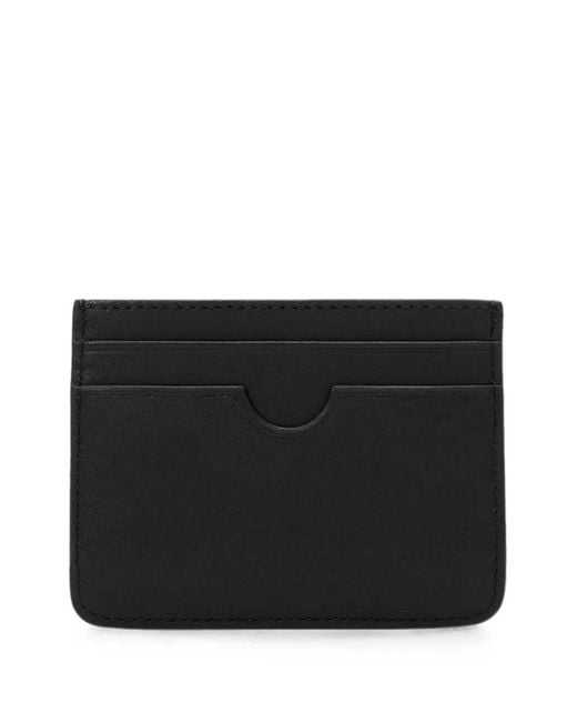 AMI Black Cowhide Leather Card Holder With Ami De Coeur for men
