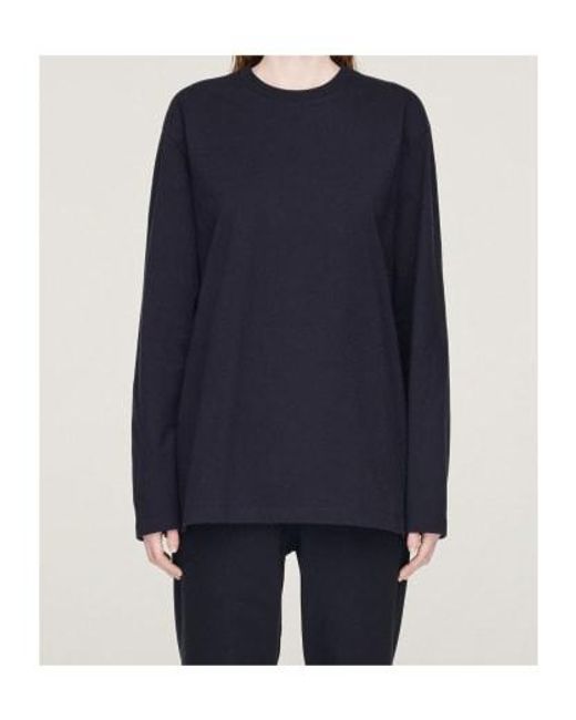 Y-3 Blue Long-Sleeved Crewneck T-Shirt for men