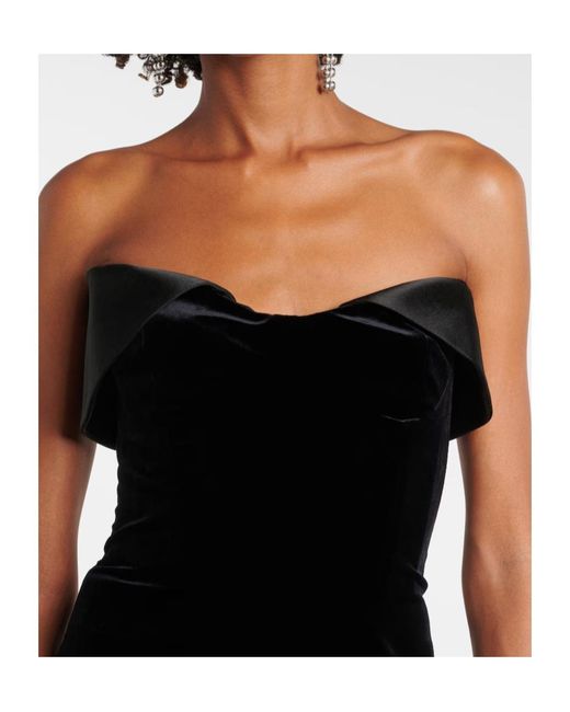 Mugler Black Velvet Trim Sleeveless Dress