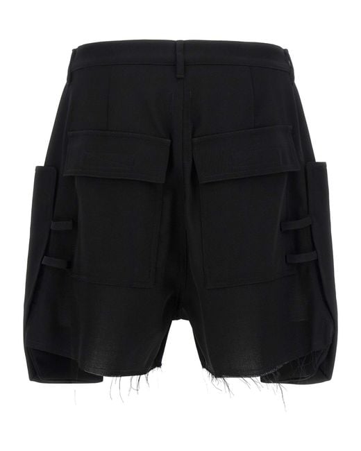 Rick Owens Black 'Stefan Cargo' Bermuda Shorts for men