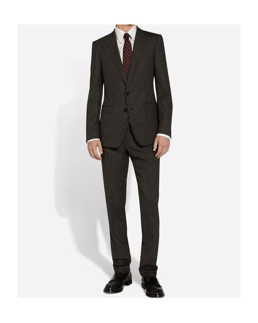 Dolce & Gabbana White Striped Poplin Martini-Fit Shirt for men