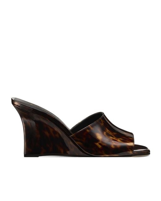 Stuart Weitzman Brown Vinnie Wedge Mule 85