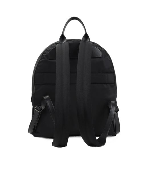 Kiton Black Logo Lettering Zipped Backpack for men