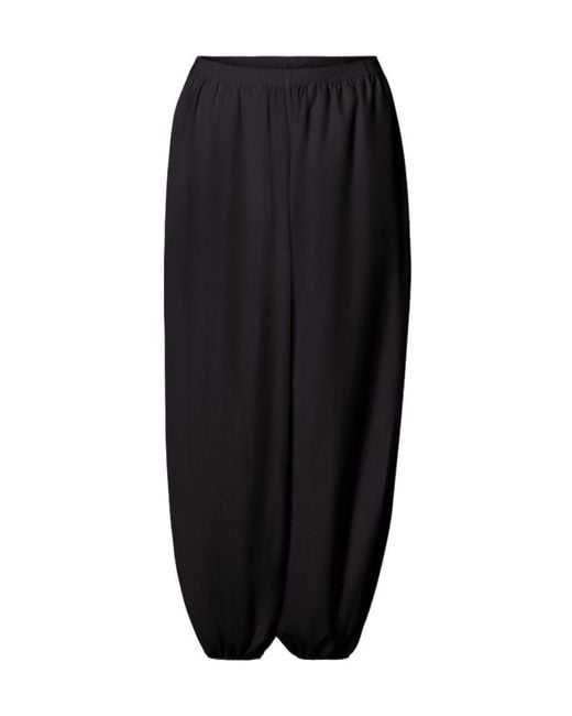Loulou de Saison Black Elastic-Waist Trousers