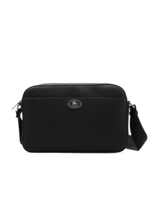 Burberry Black Knight Stamp Crossbody Bag for men