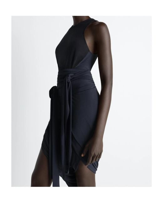 Lemaire Black Draped Wrap Top