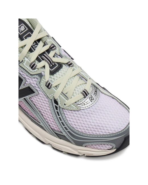 New Balance Gray Breathable Mesh Sneakers With Iconic Logo for men
