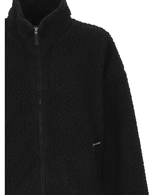Entire studios Black Sherpa Zip Jacket for men