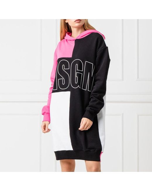 MSGM Pink Spliced Logo Sweater