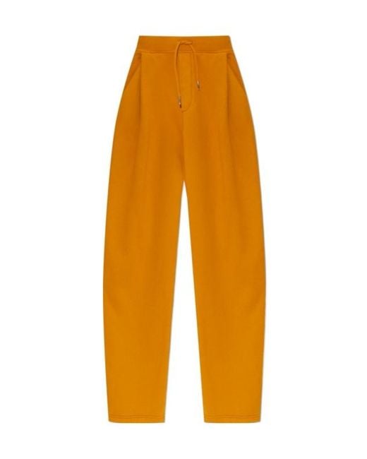DSquared² Orange Logo-Embossed Drawstring Track Pants