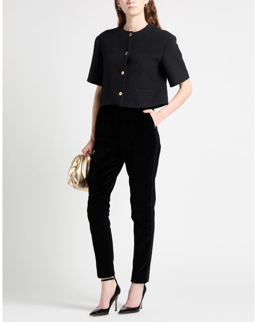 Dolce & Gabbana Black Velvet Tapered Pants