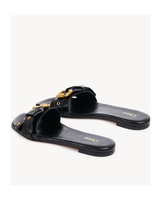 Chloé White Chloé Mae Knot-Detailed Slides