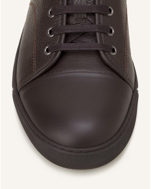 Lanvin Brown Textured Low-Top Sneakers for men