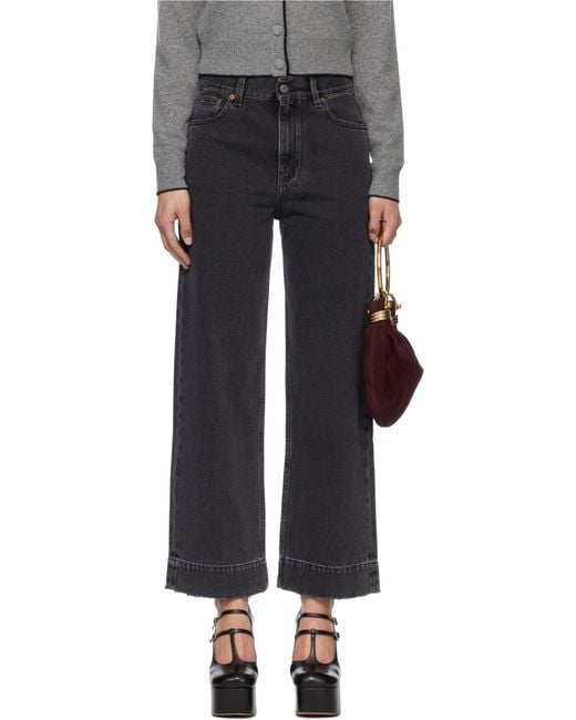 Chloé Blue Chloé High-Waisted Cropped Jeans