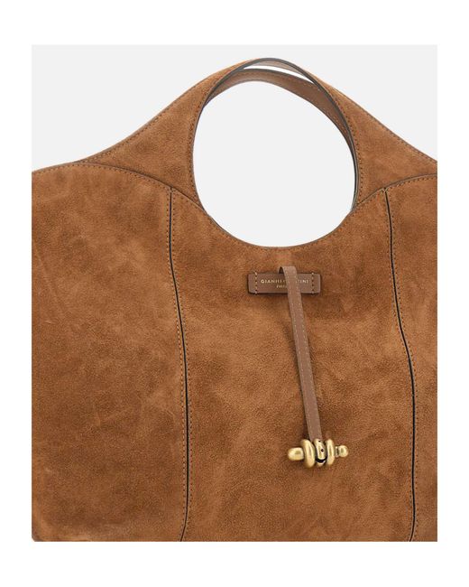 Gianni Chiarini Brown Infinity Large Tote Bag