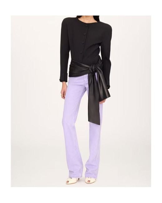 Chloé Blue Chloé Collarless Fitted Jacket