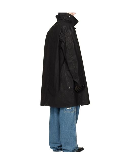 Vetements Black Fireman Hooks Coat for men