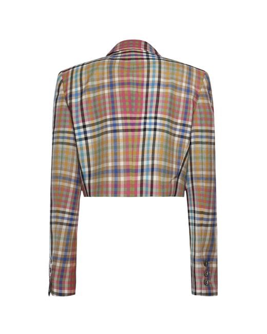 Vivienne Westwood Multicolor Checked Cropped Jacket