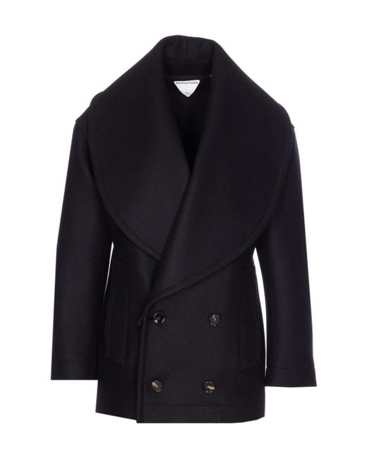 Bottega Veneta Blue Double Breasted Coat