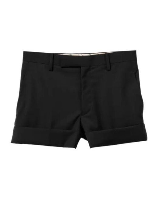 Junya Watanabe Black Rolled-Cuff Shorts