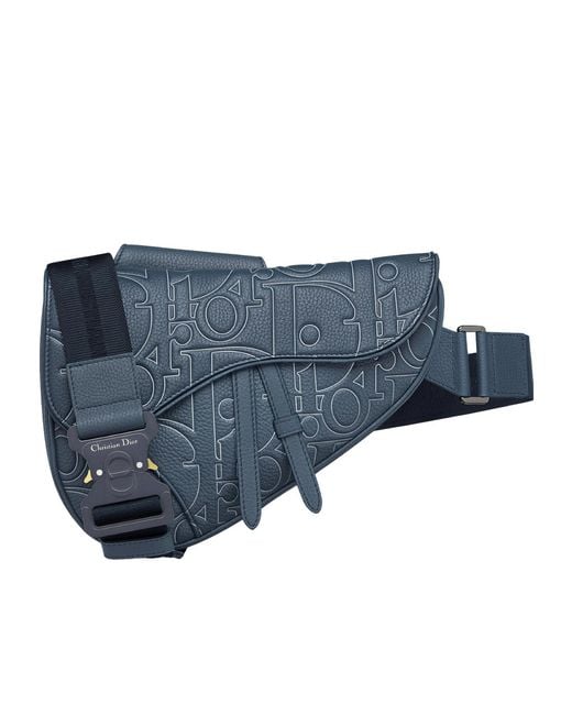 Dior Blue Saddle Bag for men