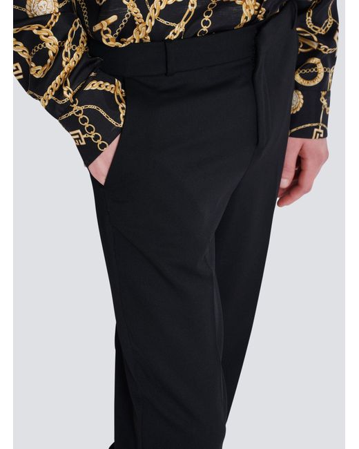Balmain Gray Pleat Detailed Trousers for men