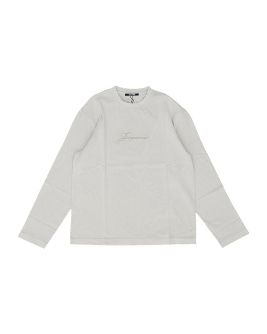 Jacquemus White Pigmento Long-Sleeved T-Shirt for men