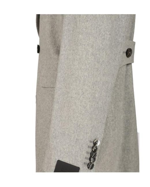 Tagliatore Gray Double-Breasted Patch-Pocket Coat for men