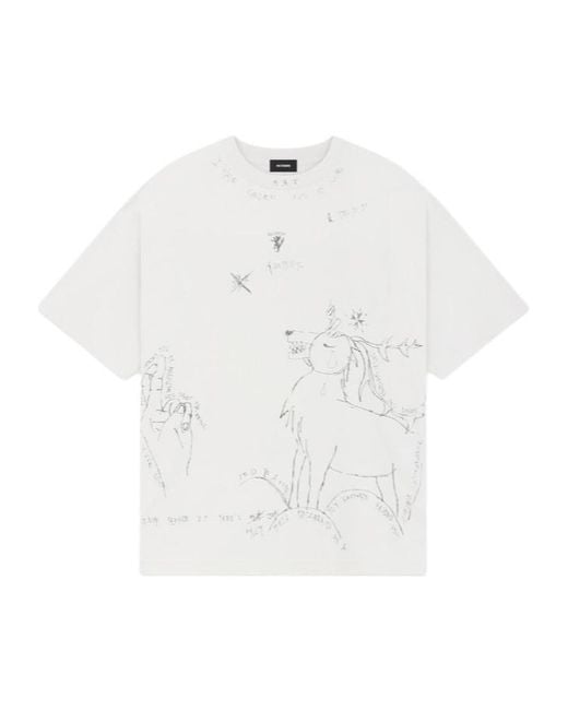 we11done White Graphic-Print Cotton T-Shirt