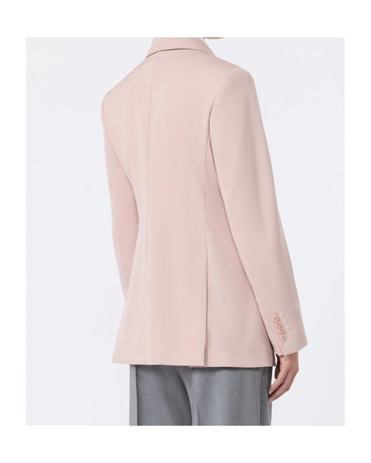 Max Mara Pink Egrege Double-Breasted Blazer
