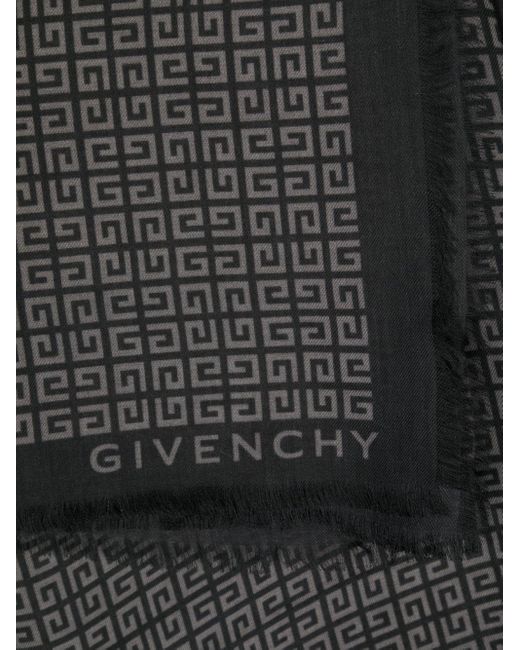 Givenchy Gray Collide With A Logo Scarf for men