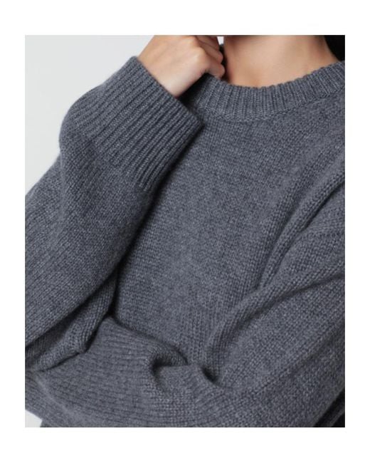 Lisa Yang Blue Noor Crew-Neck Cashmere Sweater