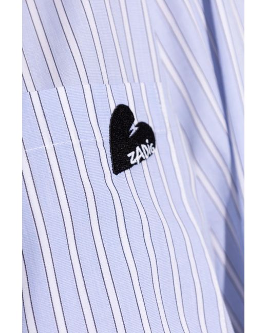 Zadig & Voltaire Blue Morning Striped Shirt