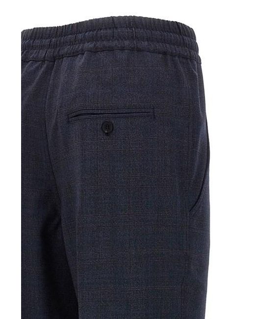 Isabel Marant Blue Priska Checked Stretch-Wool Trousers