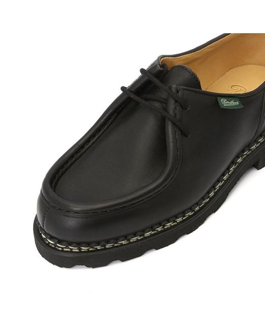 Paraboot Black Michael Lace-Up Derby Shoes for men