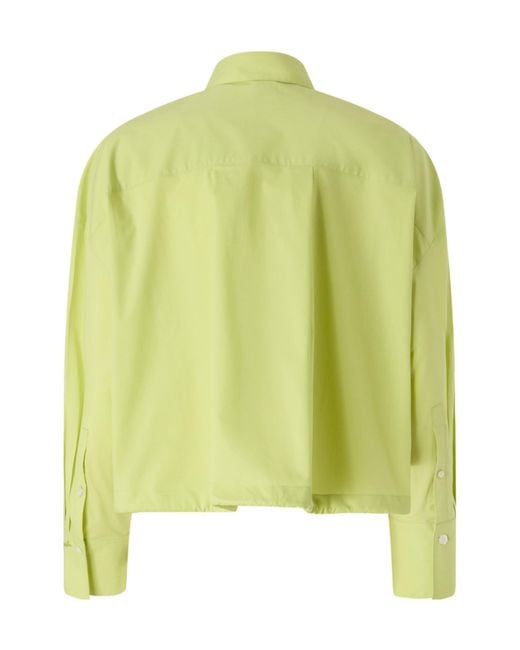 Pinko Green Boxy Poplin Shirt