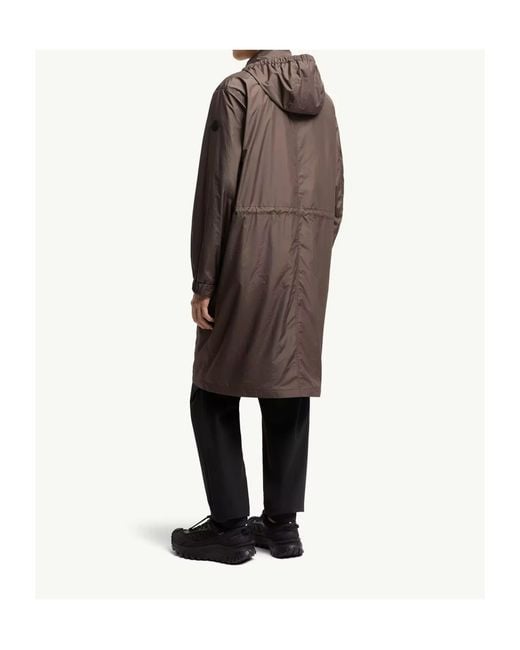 Moncler Brown Aliso Hooded Rain Coat for men