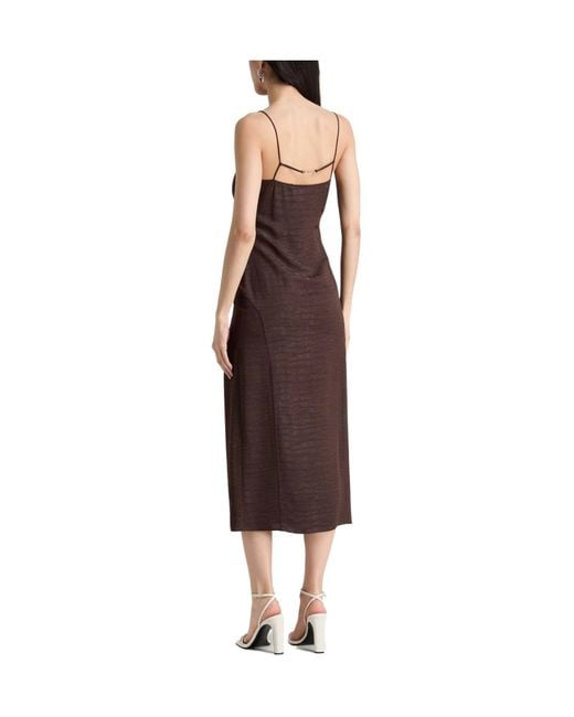 Jacquemus Brown Sleeveless Smooth-Finish Dress