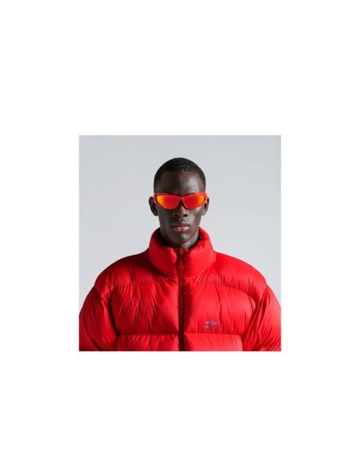 Balenciaga Red Eyewear Rectangular Frame Sunglasses for men