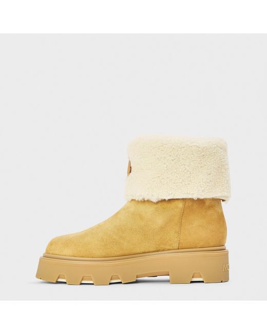 Moncler Natural Solid Color Ankle Boots