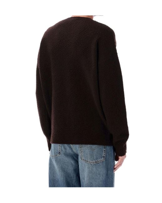Roberto Collina Black Casentino Textured Sweater for men