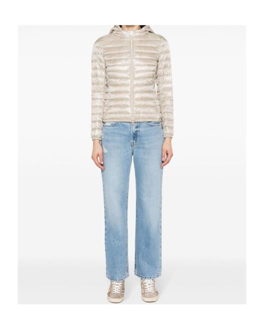 Herno White Quilted Hooded Down Jacket