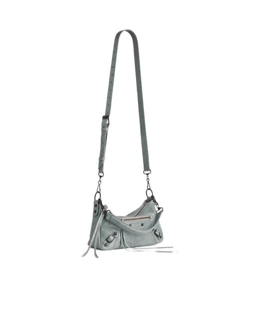Balenciaga Gray Le City Moto Bag Small for men