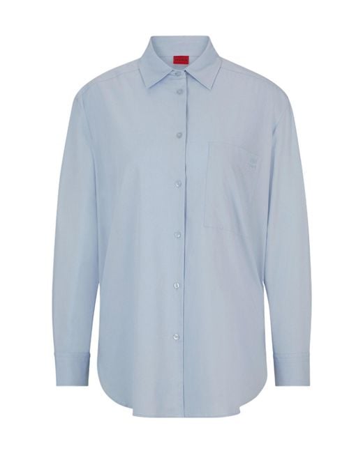 Boss Blue Pointcollar Longsleeve Shirt