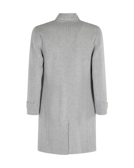 Eleventy Gray Long Sleeve Coat for men