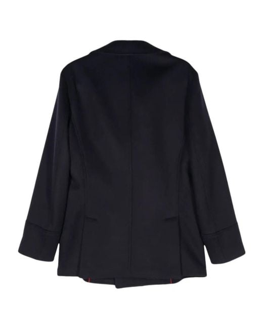 Eleventy Blue Double-Breasted Coat for men