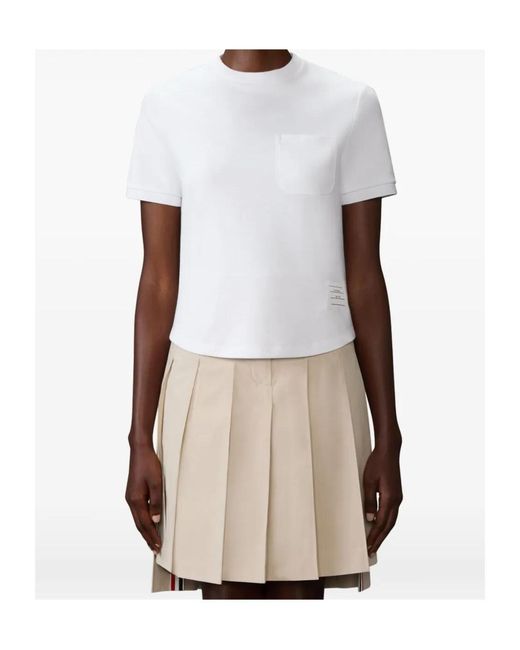 Thom Browne White Milano Pocket Crewneck T-Shirt