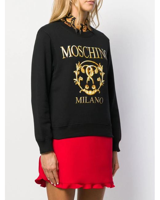 Moschino Black Logo Letter Sweater