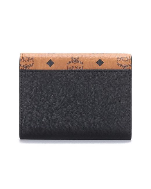 MCM White Logo Pattern Wallet